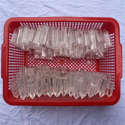 Pointe de Cristal Blanc Naturel Pilier de Quartz Hexagonal Pierre Minérale Brute Énergie de Guérison Ornement de Décoration Intérieure