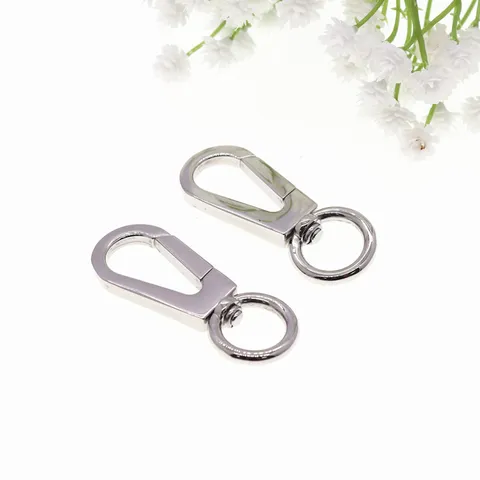 Gancho de Llavero de Acero Inoxidable Mosquetón de Metal Hebilla de Correa de Bolso Hardware Multifuncional Accesorios de Manualidades