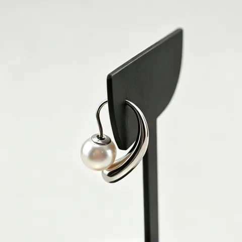 Gancho de Oreja de Perla Artificial de Acero Inoxidable Retro Francés Pendientes Colgantes Geométricos Regalo de Joyería