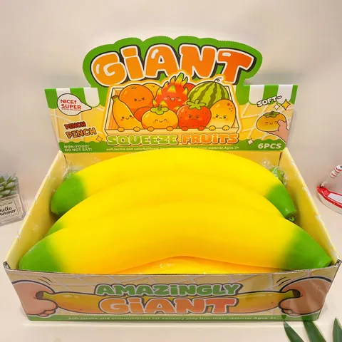 Giant Banana Squishy Toy Cute Cartoon Slow Rising Decompression Toy Stress Relief Fidget Toy Novelty Gift For Kids Adults