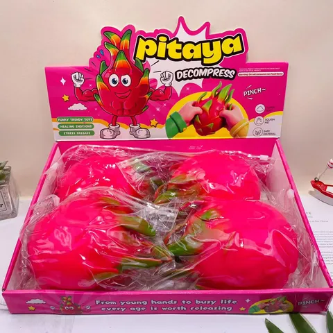 Creative Giant Dragon Fruit Squishy Toy Soft Slow Rising Simulation Fruit Stress Relief Fidget Toy For Kids Adults