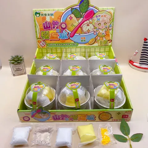 Kids DIY Miniature Food Toy Simulated Durian Ice Mangosteen Handmade Clay Craft Pretend Play Decompression Toy Gift