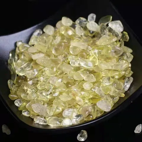 Pierres de Gravier en Cristal de Citrine Brésilienne Naturelle Pour Diffuseur d'Aromathérapie Décoration d'Aquarium Artisanat de Bijoux DIY