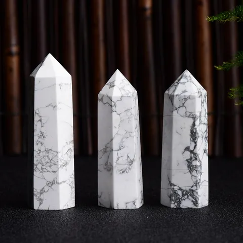 Colonne en Cristal Blanc Naturel Ornement Prismatique Moderne Minimaliste Décor de Pilier en Pierre de Cristal Pour la Maison Le Bureau