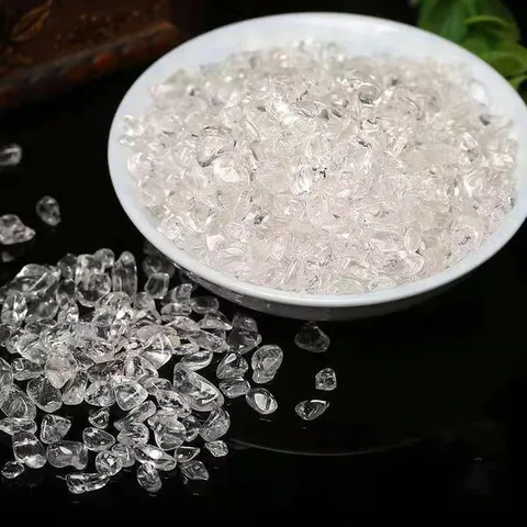 Gravier de Cristal Blanc Naturel Pierres de Quartz Poli Pour Décoration Maison Guérison Méditation Bricolage Artisanat Bijoux