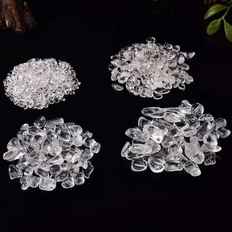 Gravier de Cristal Blanc Naturel Pierres de Quartz Poli Pour Décoration Maison Guérison Méditation Bricolage Artisanat Bijoux