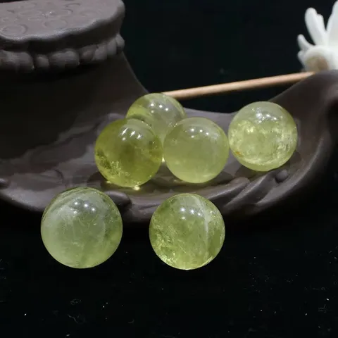 Boule de Cristal Citrine Jaune Naturelle Sphère Pierre de Guérison Feng Shui Maison Bureau Table Décor Cadeau de Pierre Précieuse