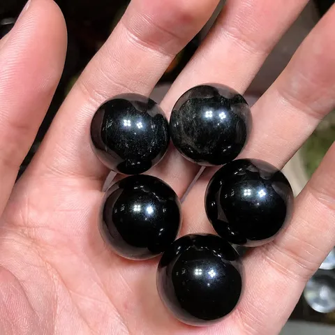 Boule de Cristal en Obsidienne Naturelle Sphère Guérison Déco