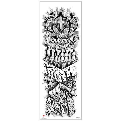 Pegatina de Tatuaje Impermeable de Brazo Completo Tatuaje Falso Grande Papel Craft Tatuaje Temporal Para Hombres Mujeres Arte Corporal