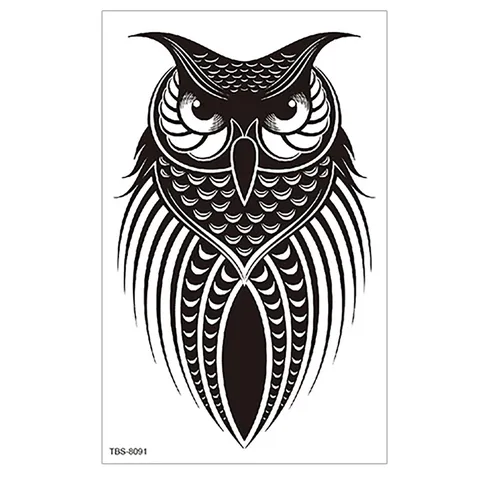 Pegatina de Tatuaje Temporal Impermeable Medio Brazo Negro Totem Lobo Dragón Flash Tatuaje Arte Corporal Tatuajes Falsos Para Hombres Mujeres
