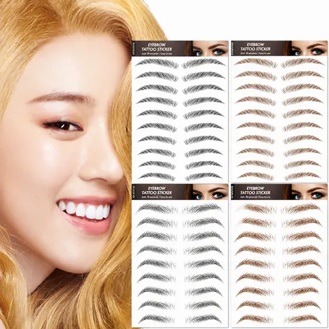 Pegatinas de Tatuaje de Cejas Biónicas 6D Impermeables Cejas Postizas De Larga Duración Pegatina de Transferencia de Maquillaje Para Mujeres