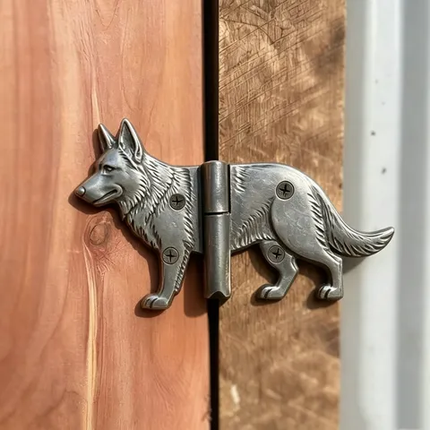 Vintage Animal Door Hinge Alloy Wolf And Dog Shape Creative Entry Door Decorative Hardware Craft Metal Hinge