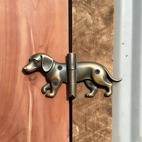 Vintage Animal Door Hinge Alloy Wolf And Dog Shape Creative Entry Door Decorative Hardware Craft Metal Hinge