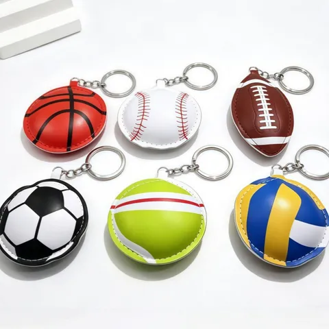 Serie Sportiva Pelle PU Cotone Riempito Palla Sportiva Portachiavi Ciondolo Baseball Pallacanestro Calcio Tennis Pallavolo