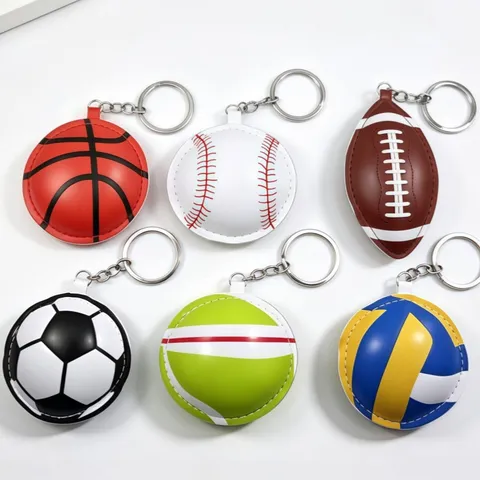 Serie Sportiva Pelle PU Cotone Riempito Palla Sportiva Portachiavi Ciondolo Baseball Pallacanestro Calcio Tennis Pallavolo