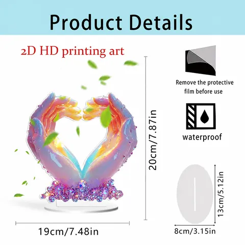 Acrylic Standee Tabletop Ornament Transparent Print Cute Festive Party Home Desk Office Desktop Decor Gift