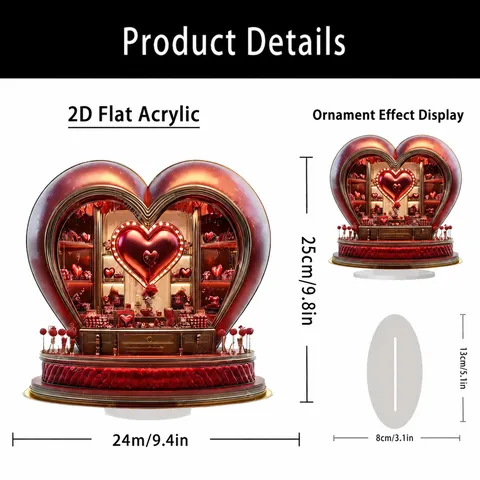 Acrylic Standee Tabletop Ornament Transparent Print Cute Festive Party Home Desk Office Desktop Decor Gift