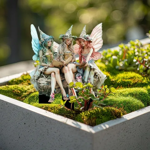 Acrylic Waterproof Garden Stake Magic Elf Fairy Yard Ground Insert Balcony Plant Decor
