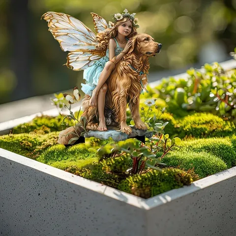 Paletto da Giardino Fata Unicorno in Acrilico Inserto Decorativo per Pianta in Vaso da Esterno Ornamento per Prato Arte da Giardino