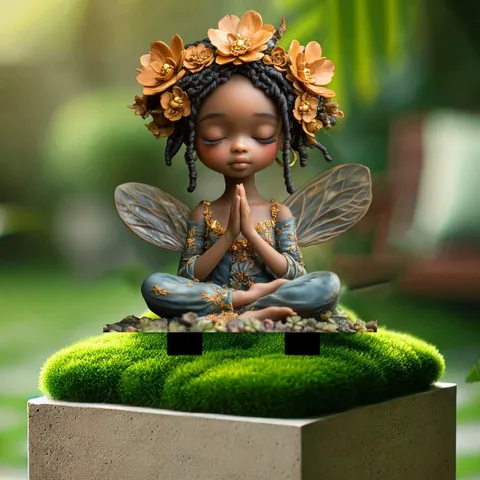 Acrylic Gnome Butterfly Garden Stake Waterproof Outdoor Yard Lawn Decorative Sign Fantasy Elf Plant Pot Insert