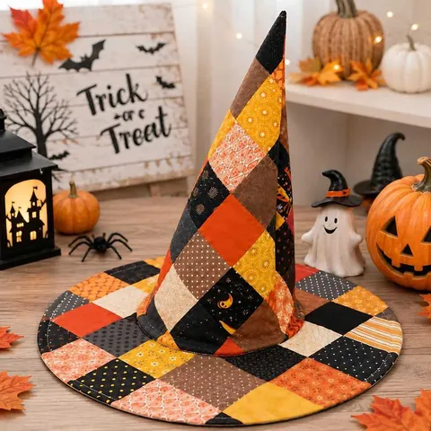 Καπέλο Μάγισσας Halloween Καπίτονε Ψηφιακά Τυπωμένο Πάρτι Κοστούμι Μαγικό Καπέλο Φεστιβάλ Εξόδου Καπέλο Για Γυναίκες και Παιδιά