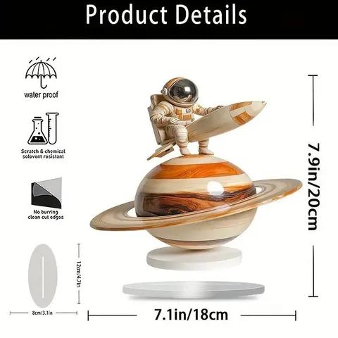 2D Flat Acrylic Acrylic Standee Desktop Ornament Creative Transparent Sign Ornament Home Office Desk Decor Gift
