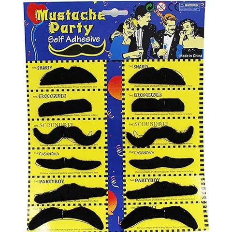 Αυτοκόλλητο Σετ Ψεύτικου Moustachio Αξεσουάρ Κοστουμιών Πάρτι Καινοτομία Ψεύτικα Γένια Για Halloween Cosplay