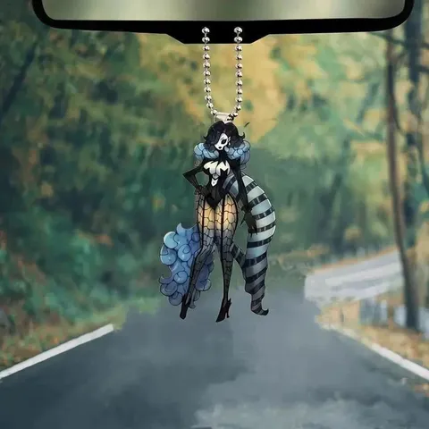 Halloween Sexy Anime Fille Acrylique 2D Plat Voiture Rétroviseur Suspendu Ornement Sac À Dos Clé Pendentif Charme Cadeau