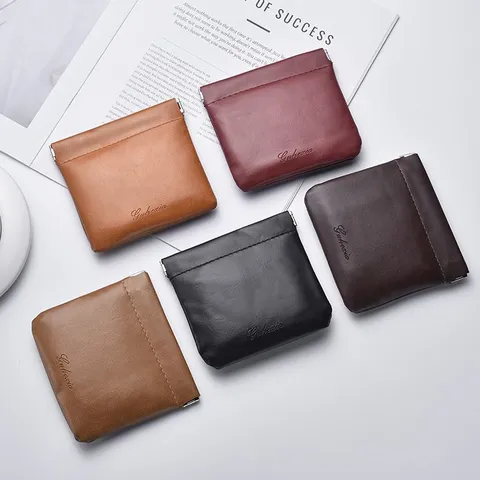 Mini PU Leather Cosmetic Bag Portable Small Makeup Pouch Lipstick Cable Storage Bag Travel Toiletry Organizer