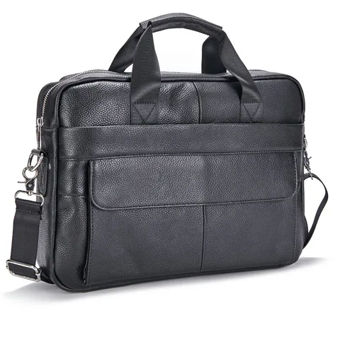 Genuine Leather Men Briefcase Business Laptop Bag Vintage Large Capacity Handbag Messenger Bag For Work