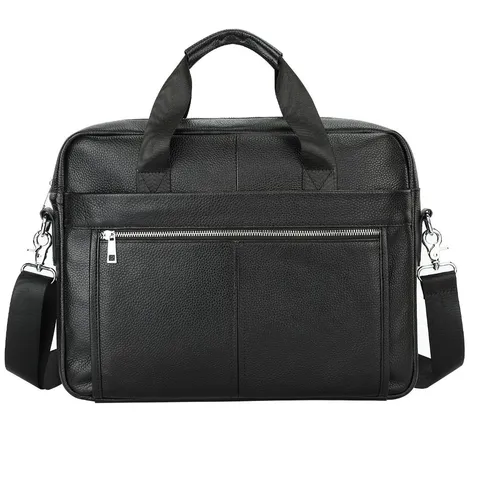 Men Genuine Leather Briefcase Business Travel Laptop Bag Handbag Messenger Shoulder Bag For Office Commute
