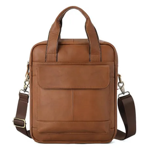 Men Business Briefcase TopLayer Cowhide Large Capacity Messenger Bag Retro Commuter Laptop Handbag For Men