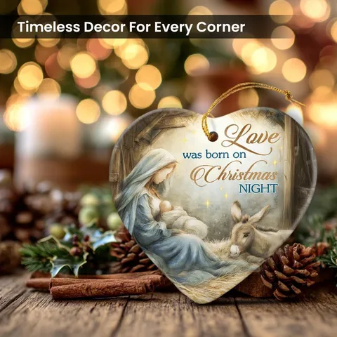 2D Acrylic Christmas Hanging Ornament Nativity Scene Holiday Party Home Decor Xmas Tree Hanging Pendant Decoration