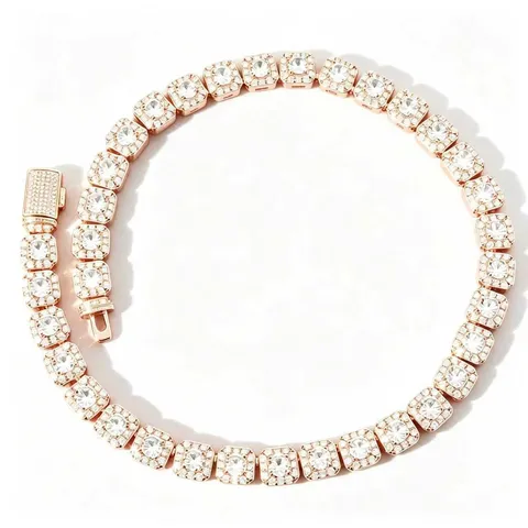Collier Chaîne Cubaine Hip Hop Pour Hommes Femmes Cuivre Zirconia Incrusté Chaîne Tennis Bling Mode Bijoux Cadeau