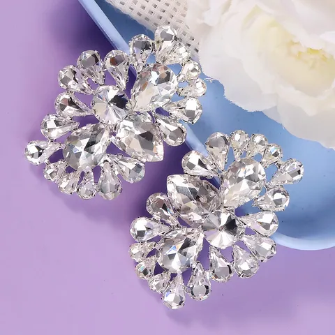 Rhinestone Shoe Clips Crystal Shoe Flower Removable High Heel Shoe Decors For Wedding Party Evening Shoe Buckle Accessories