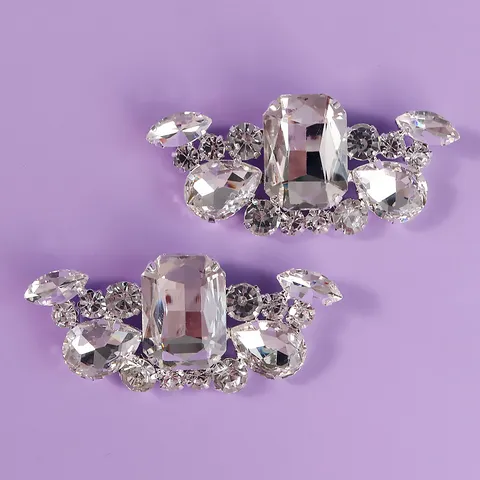 Rhinestone Shoe Clips Crystal Flower Shoe Charms For Bridal Wedding Shoes Party Evening High Heels Shoes Decoration