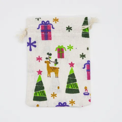 Sacchetti Coulisse In Cotone E Lino Stampati Pochette Floreale Animale Per Confezioni Regalo Organizzatore Gioielli Stile Pastorale