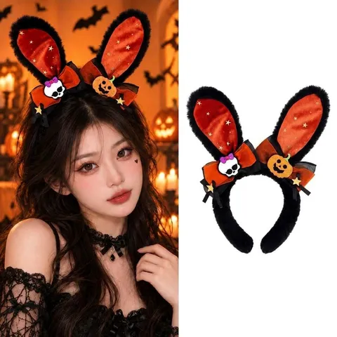 Halloween Headband Pumpkin Ghost Bat Devil Horn Hair Hoop Bowknot Hair Accessories For Kids Adults Party Cosplay Performance