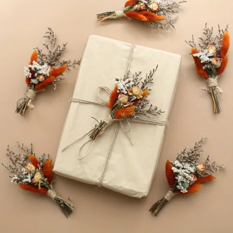 Mini Dried Flowers Bouquet Preserved Flowers Gift Box Accessories Wedding Bridal Party Home Decor