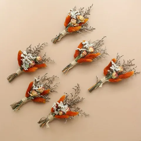 Mini Dried Flowers Bouquet Preserved Flowers Gift Box Accessories Wedding Bridal Party Home Decor