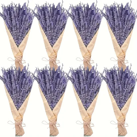 Natural Dried Lavender Flowers Bouquet Rustic Home Decor Aromatherapy Floral Arrangement Gift