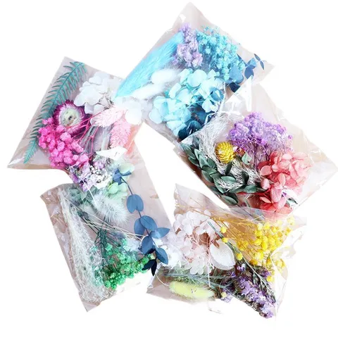 Dried Flowers Preserved Pressed Flowers Material Pack DIY Aromatherapy Candle Handmade Photo Frame Craft Supplies