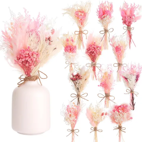 Bohemian Dried Flower Bouquets Mini Natural Plants Dried Flowers For Wedding Table Home Room Decor Gift