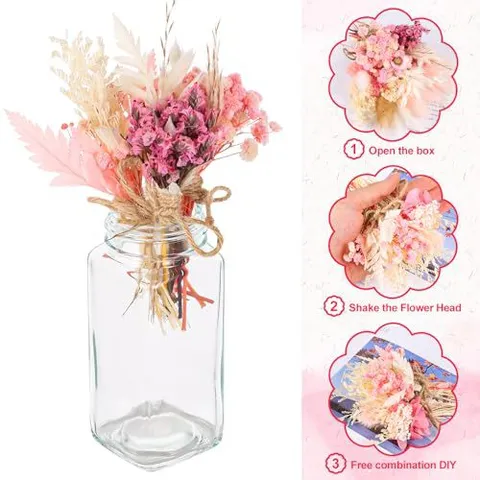 Natural Dried Flowers Bouquet Preserved Floral Arrangement For Home Decor Wedding Party DIY Craft Interior Decoration