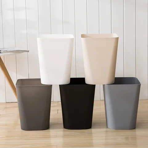 Poubelle en Plastique Minimaliste Petite Corbeille à Papier Bac à Déchets de Bureau pour Maison Bureau Cuisine Chambre
