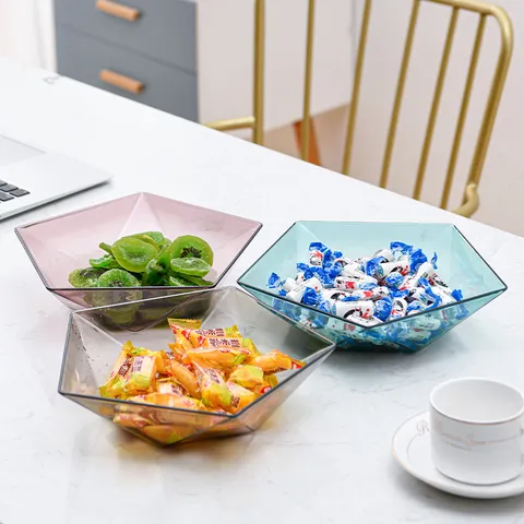 Kreativer Fünfspitziger Stern Obstteller Minimalistischer Multifunktionaler Plastik Süßigkeiten Teller PET Verdickter Langlebiger Snack Teller