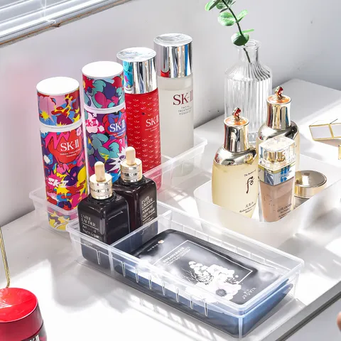Transparente Kunststoff Schubladen Aufbewahrungsbox Klare Fächer Aufbewahrungsbehälter Für Make-up Hautpflege Schreibwaren Und Kleinigkeiten
