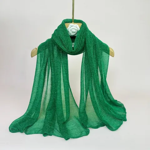 Solid Color Pleated Long Scarf For Women Lightweight Breathable Shawl Casual Versatile Neck Scarf Fashion Accessories