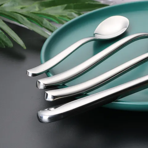 Stainless Steel Western Tableware Luxury Mirror Polished Steak Knife Fork Spoon Kitchen Dining Tableware Gold Silver