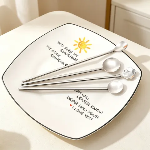 Modern Stainless Steel Straw Spoon Creative Metal Drinkware For Bar Milk Tea Stirring Spoon Kitchen Dining Tableware
